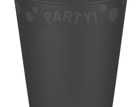 Black, Fekete micro prémium műanyag pohár 250 ml