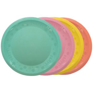 Színes Pastel Mixed micro prémium műanyag lapostányér 4 db-os szett 21 cm