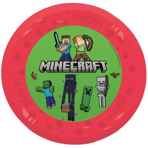 Minecraft Party micro prémium műanyag lapostányér 4 db-os szett 21 cm