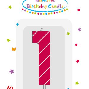 Színes Pink Pattern 1-es tortagyertya, számgyertya