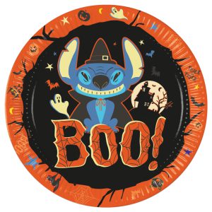 Disney Lilo és Stitch, A csillagkutya Halloween papírtányér 8 db-os 23 cm FSC