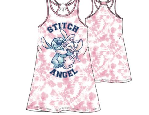 Disney Lilo és Stitch, A csillagkutya Pink Angel gyerek nyári ruha 3 – 8 év / 98 – 128 cm