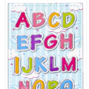 Betűk Clouds matrica ezüst díszítéssel