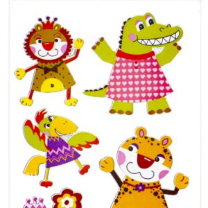 Állatos Lion matrica ezüst díszítéssel