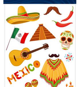 Utazás, Mexikó matrica szett