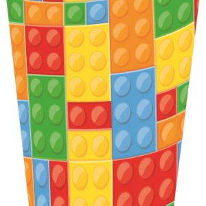 Lego mintázatú Bricks műanyag pohár 260 ml