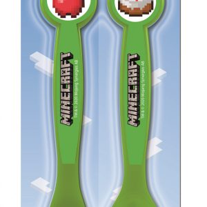 Minecraft Creeper műanyag evőeszköz készlet - 2 darabos