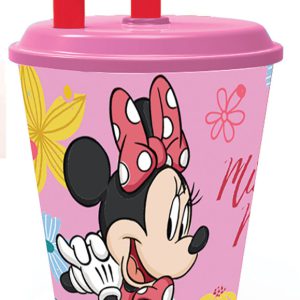 Disney Minnie Spring szívószálas pohár, műanyag 430 ml