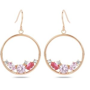 Victoria Rose gold színű színes köves fülbevaló