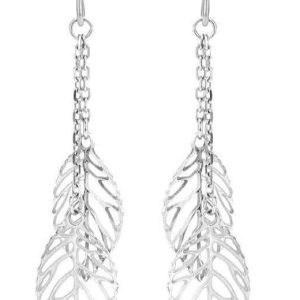 Victoria Ezüst színű levél mintás fülbevaló