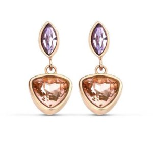 Victoria Rose gold színű színes köves fülbevaló