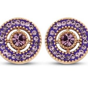 Victoria Rose gold színű rózsaszín köves fülbevaló