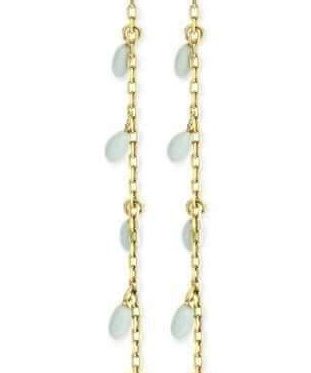 Victoria Arany színű kék gyöngyös fülbevaló