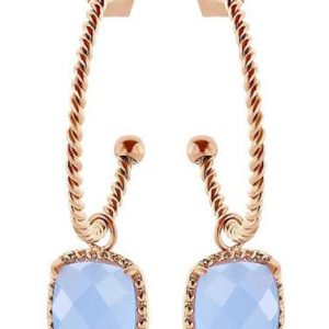 Victoria Rose gold színű kék köves fülbevaló