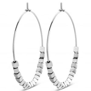 Victoria Ezüst színű kockás fülbevaló