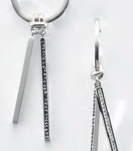 Victoria Ezüst színű köves fülbevaló