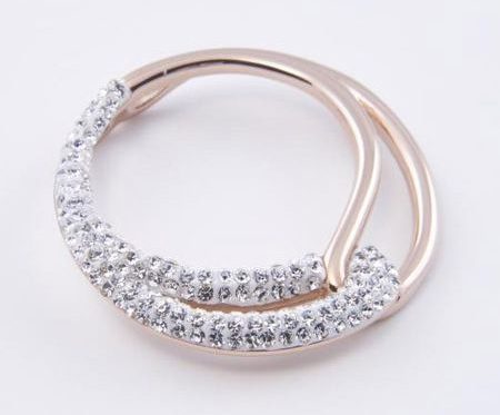 Victoria Rose gold színű fehér köves medál