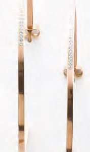 Victoria Rose gold színű fehér köves fülbevaló